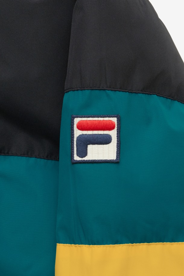 Negro/harbour Blue/gold Fila Outlets Giovanni Puffa Jacket