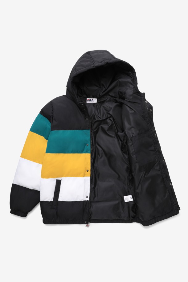 Negro/harbour Blue/gold Fila Outlets Giovanni Puffa Jacket