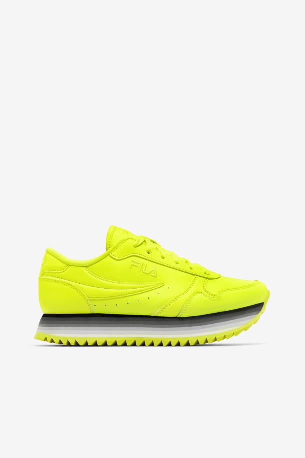 Zapatillas Fila Mujer Orbit Stripe Amarillo/negro/blanco Brillante
