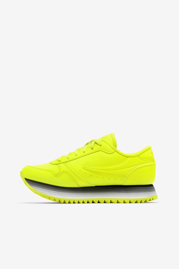 Zapatillas Fila Mujer Orbit Stripe Amarillo/negro/blanco Brillante