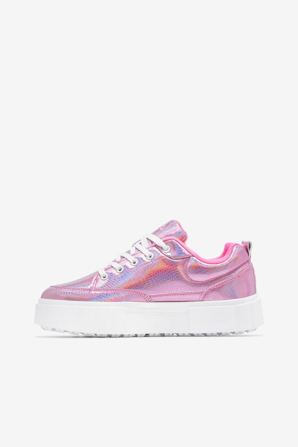 Algodón De Azúcar/blanco Fila Outlets Mujer Sandblast Serpiente Iridiscente