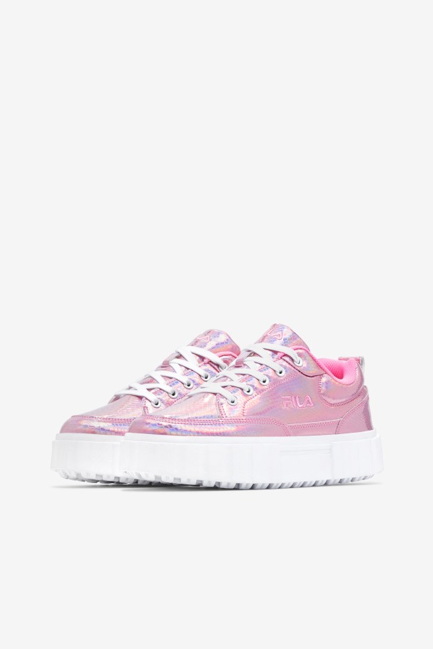 Algodón De Azúcar/blanco Fila Outlets Mujer Sandblast Serpiente Iridiscente
