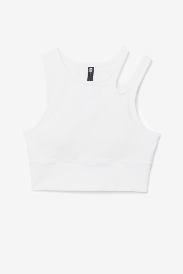 Sujetador Top Uplift Slice Crop Top Blanco Fila Outlet
