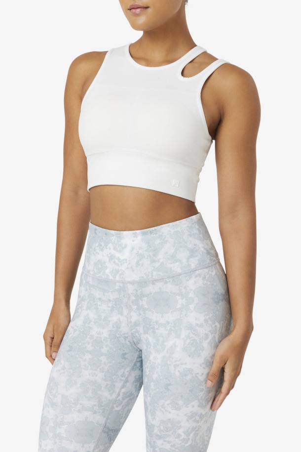 Sujetador Top Uplift Slice Crop Top Blanco Fila Outlet