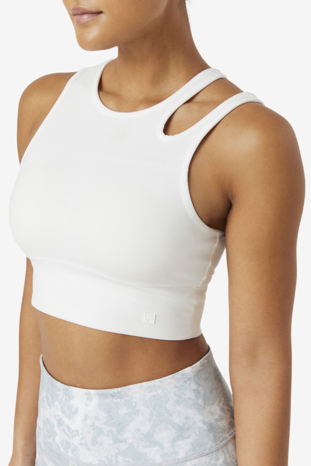 Sujetador Top Uplift Slice Crop Top Blanco Fila Outlet