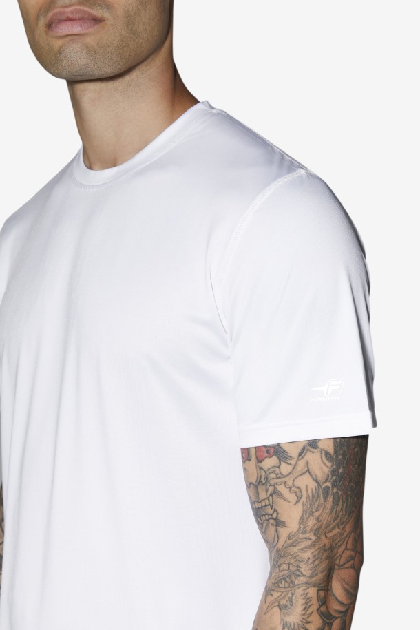 Fila Pickleball Blanca Con Dobladillo Festoneado