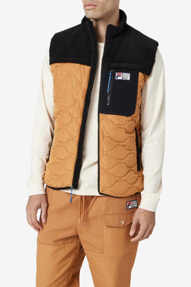 Adobe/negro Chaleco Fila Outlets Crag