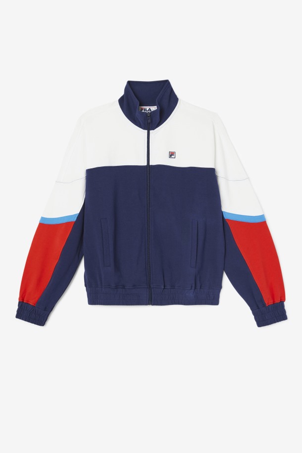 Chaqueta De Chándal Makayla Azul Marino De Fila Outlets