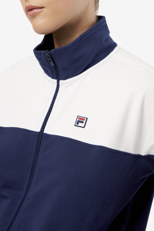 Chaqueta De Chándal Makayla Azul Marino De Fila Outlets
