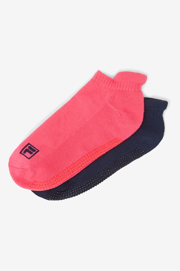 Pack De 2 Calcetines Invisibles De Mujer Color Rosa Chicle Fila Outlet