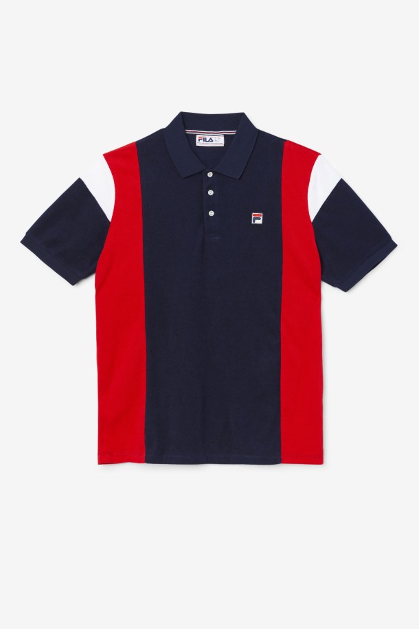 Fila Outlet Astro Terry Polo Azul Marino/rojo/blanco