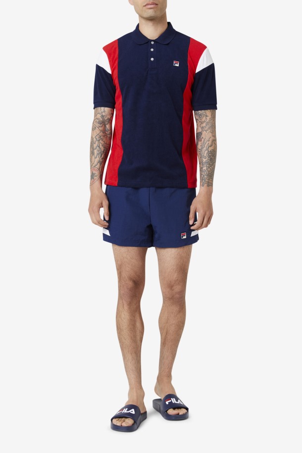 Fila Outlet Astro Terry Polo Azul Marino/rojo/blanco