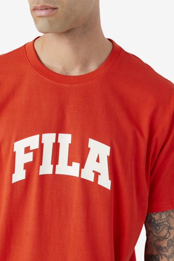 Camiseta Cody Roja Fuego/blanca Outlet Fila