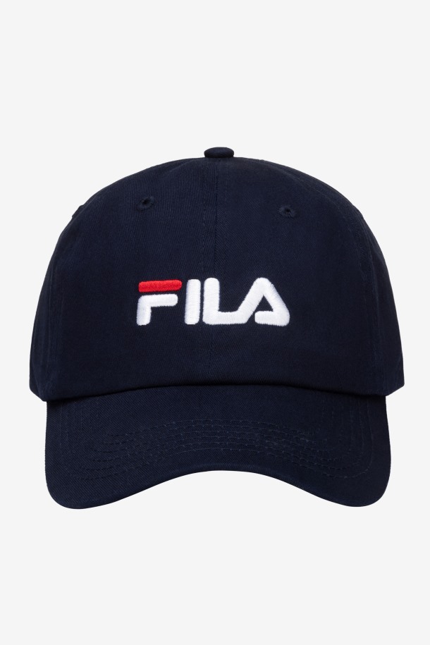 Gorra De Béisbol Con Logo Bordado De Fila Outlets Azul Marino