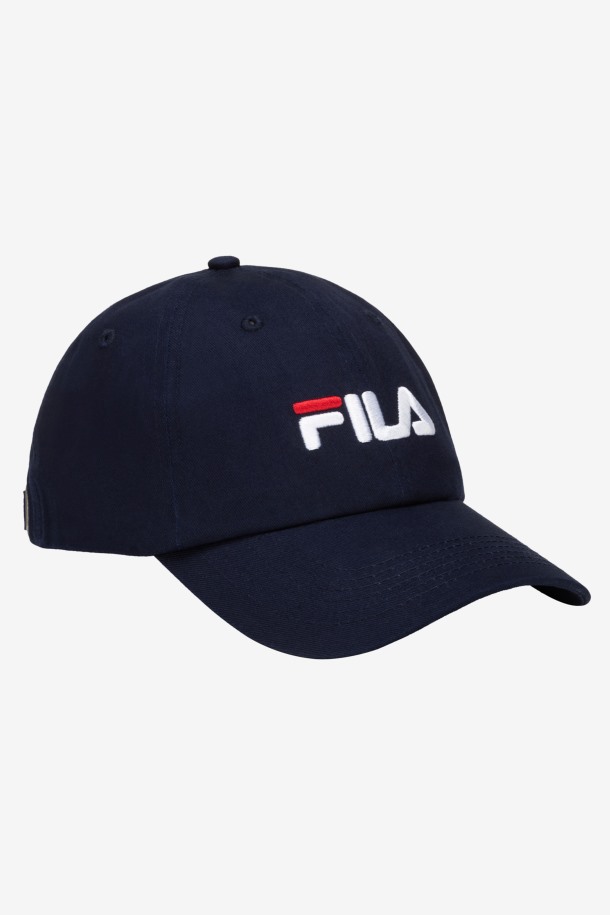 Gorra De Béisbol Con Logo Bordado De Fila Outlets Azul Marino