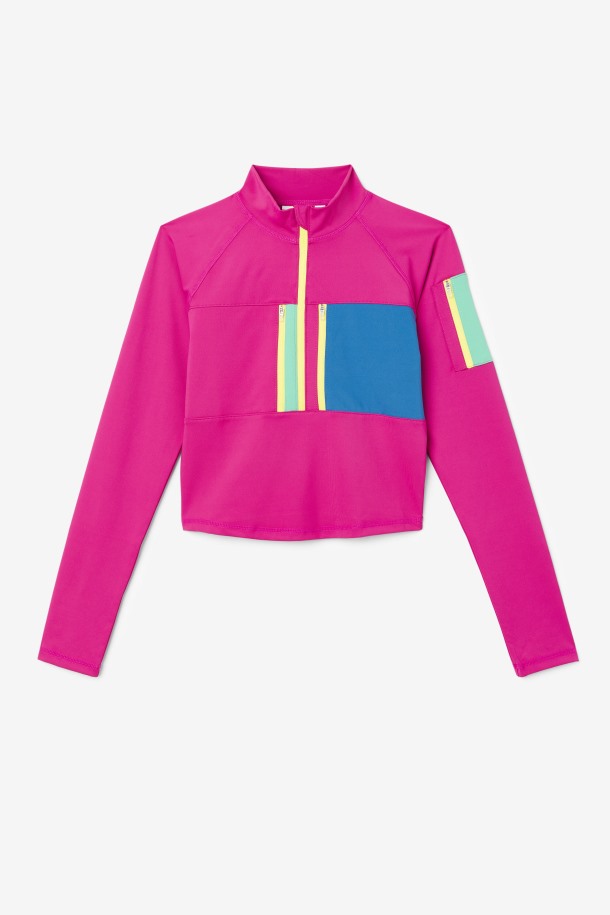 Festival Fuchsia Fila Outlets Teaganne Performance Half Zip