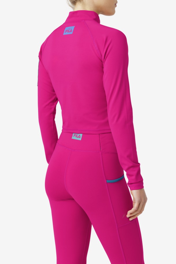 Festival Fuchsia Fila Outlets Teaganne Performance Half Zip