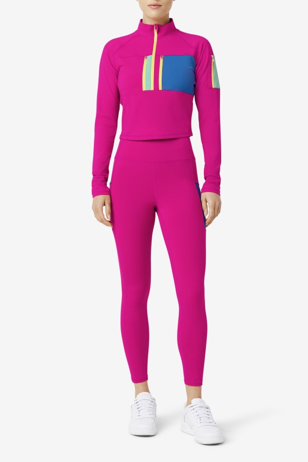 Festival Fuchsia Fila Outlets Teaganne Performance Half Zip