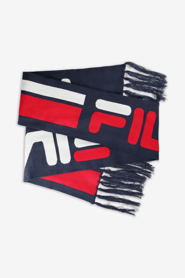 Fila Outlets Jacquard Bufanda Azul Marino/rojo/blanco