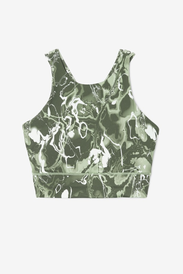 Sujetador Deportivo De Cuello Alto Basil Marble Uplift Fila Outlet