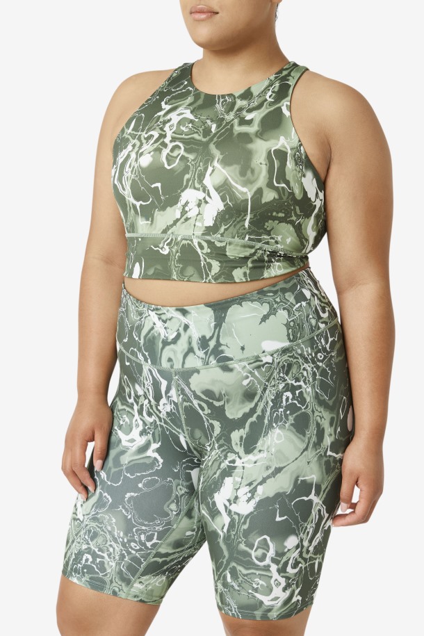 Sujetador Deportivo De Cuello Alto Basil Marble Uplift Fila Outlet