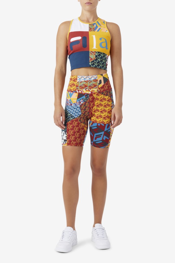 Ocean/amarillo/blanco Elowen Bike Short Fila Outlet