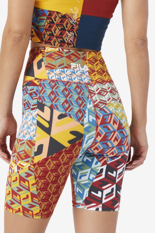 Ocean/amarillo/blanco Elowen Bike Short Fila Outlet