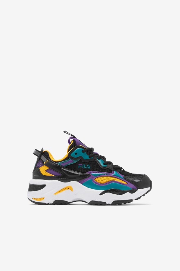 Negro/morado/blanco Niños Pequeños Ray Tracer Apex Fila Outlet