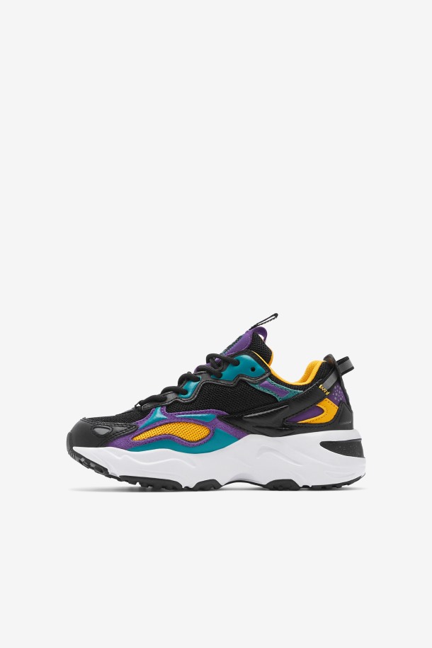 Negro/morado/blanco Niños Pequeños Ray Tracer Apex Fila Outlet