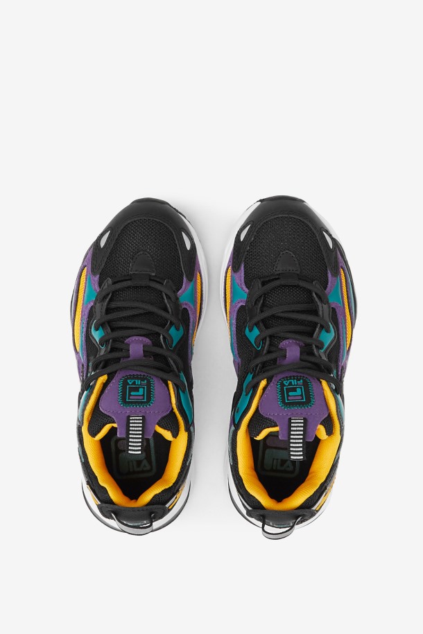 Negro/morado/blanco Niños Pequeños Ray Tracer Apex Fila Outlet