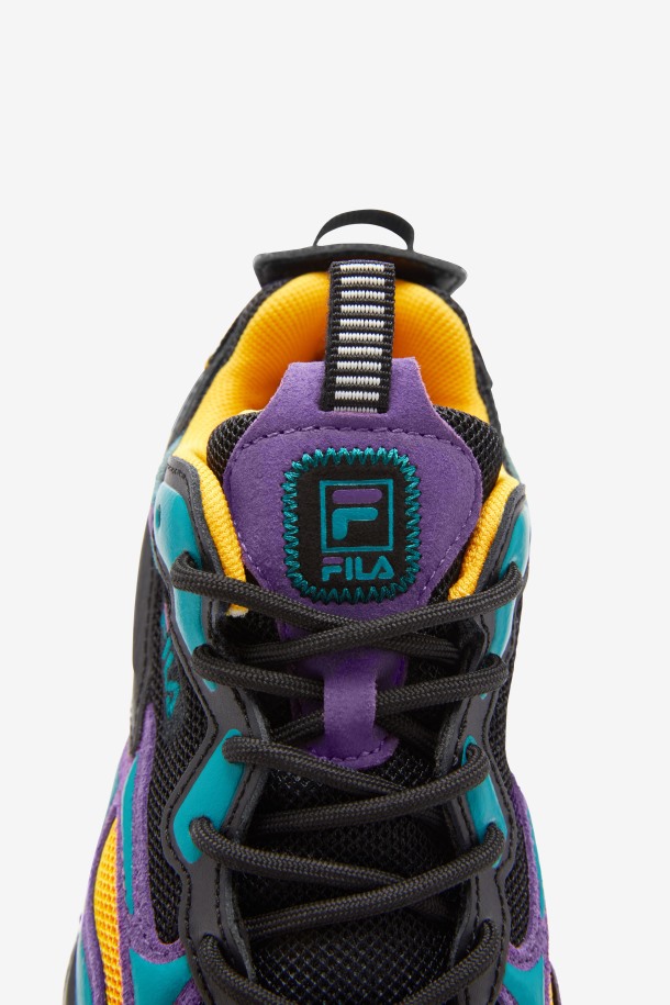 Negro/morado/blanco Niños Pequeños Ray Tracer Apex Fila Outlet
