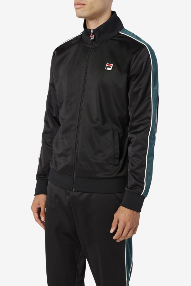 Chaqueta De Chándal Fila Outlets Wicks Negro/junio Bug/blanco