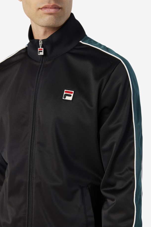 Chaqueta De Chándal Fila Outlets Wicks Negro/junio Bug/blanco