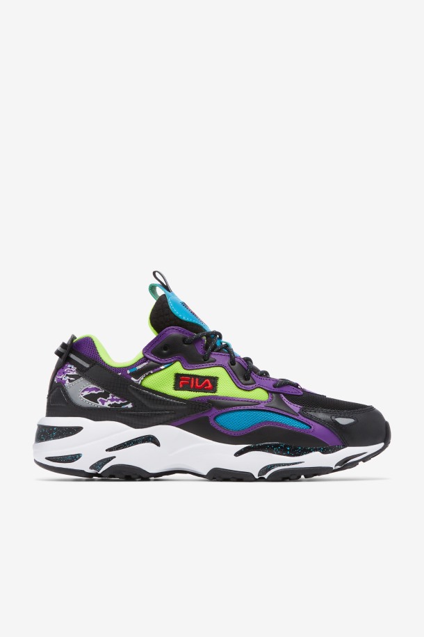 Negro/blanco/morado Fila Outlets Hombre Ray Tracer Apex
