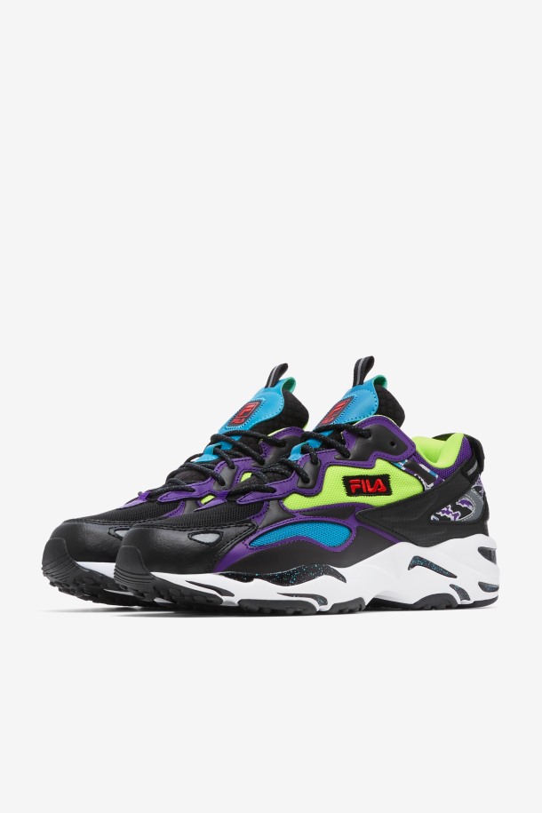 Negro/blanco/morado Fila Outlets Hombre Ray Tracer Apex