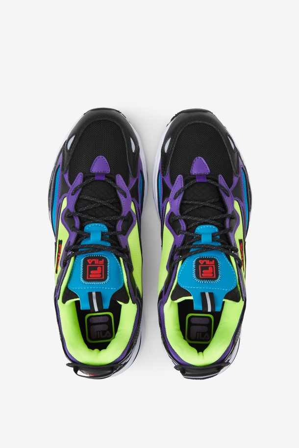 Negro/blanco/morado Fila Outlets Hombre Ray Tracer Apex