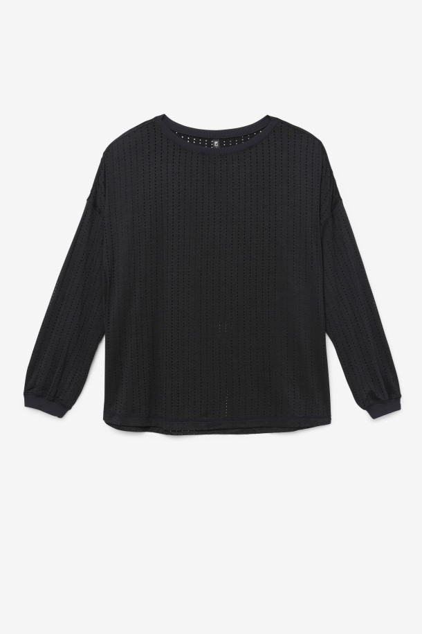 Top Negro De Manga Larga De Malla Fi-lux De Fila Outlets