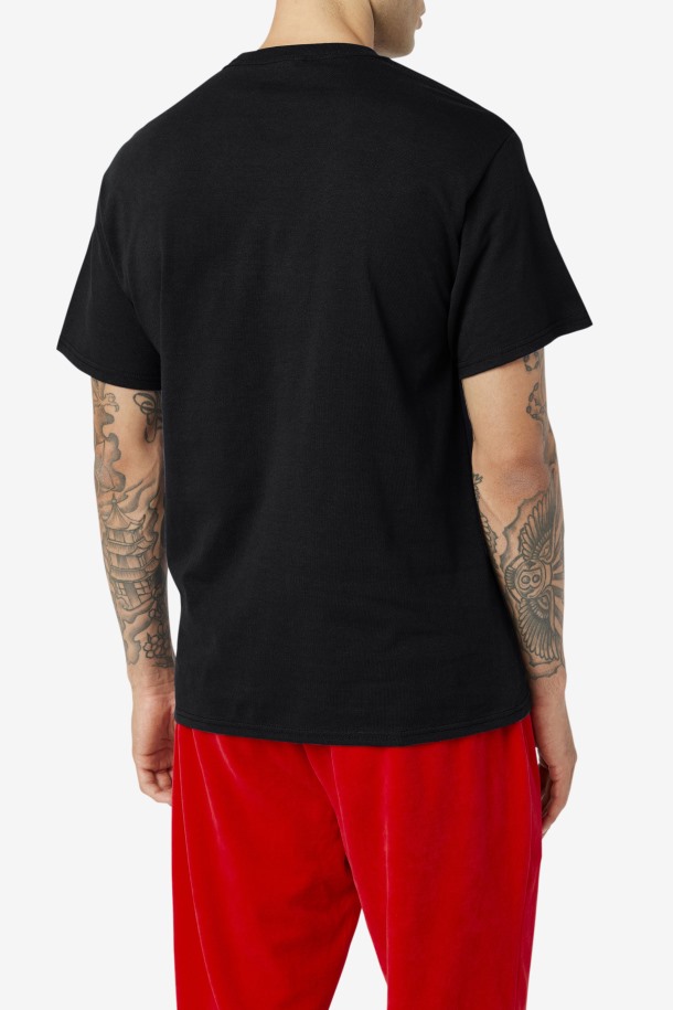 Fila Outlets Original Fitness Tee Negro/rojo/blanco