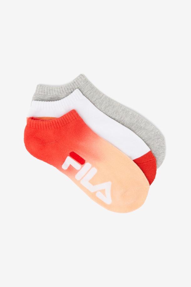 Melocotón Fila Outlets Mujer Dip Dye No Show Calcetín Paquete De 3