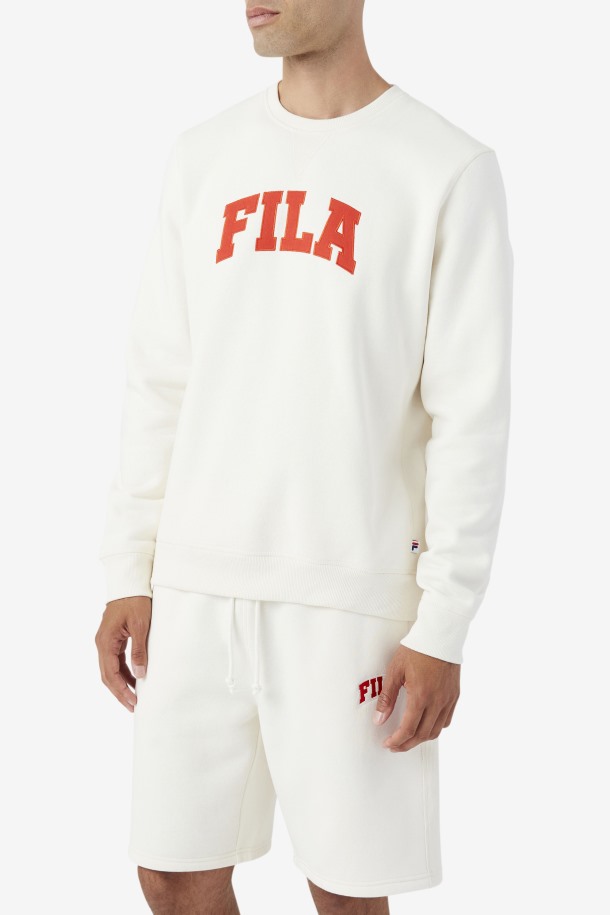 Sudadera Con Cuello Redondo Kory Fila Outlets Gardenia/fiery Red