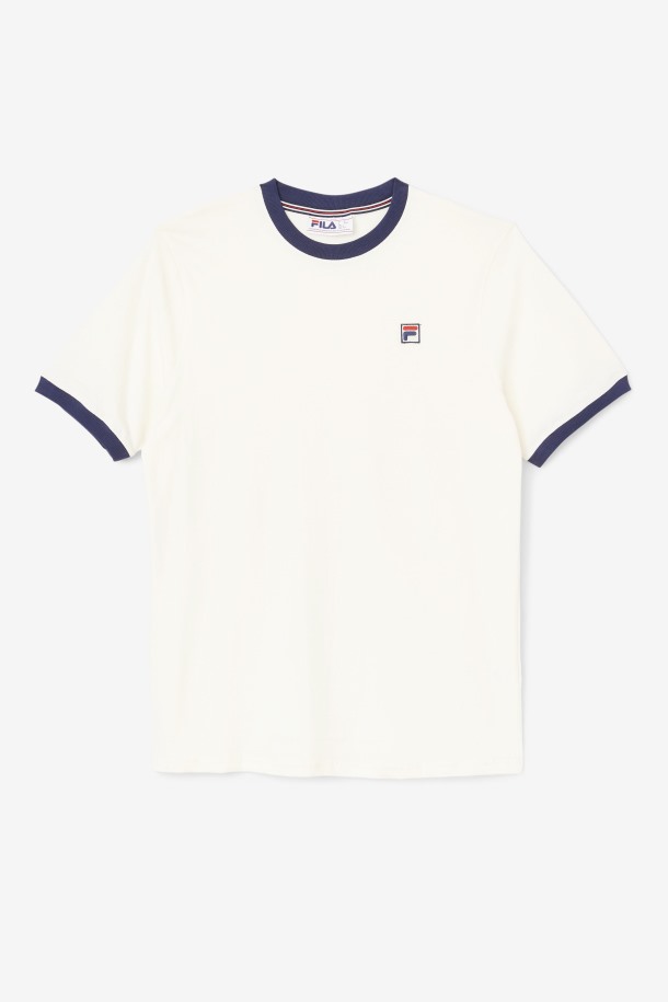 Blanco/peacoat Fila Outlets Marconi Camiseta Ringer