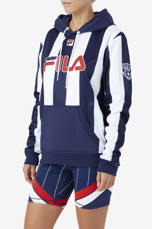 Sudadera Con Capucha Kimilah Azul Marino/blanco Ofertas Fila