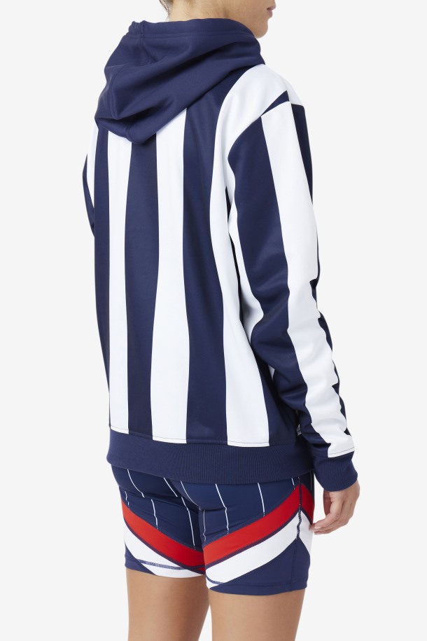 Sudadera Con Capucha Kimilah Azul Marino/blanco Ofertas Fila