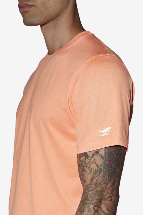 Naranja Jaspeado Pickleball Festoneado Dobladillo Crew Fila Outlet