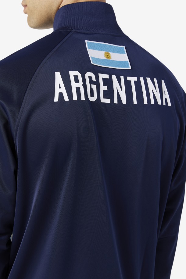Chaqueta Deportiva Argentina Azul Marino/blanco/mar Báltico Fila Outlet