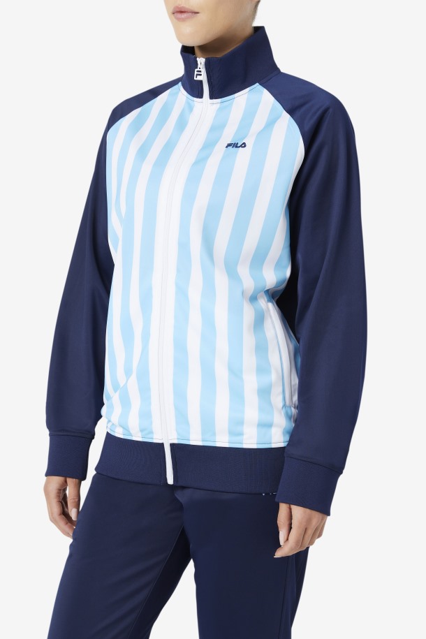 Chaqueta Deportiva Argentina Azul Marino/blanco/mar Báltico Fila Outlet