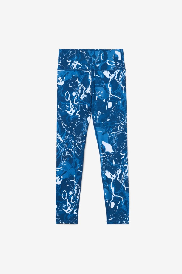 Queue Outlets Leggins Forza Elegant 7/8 Azul Marino Marmol