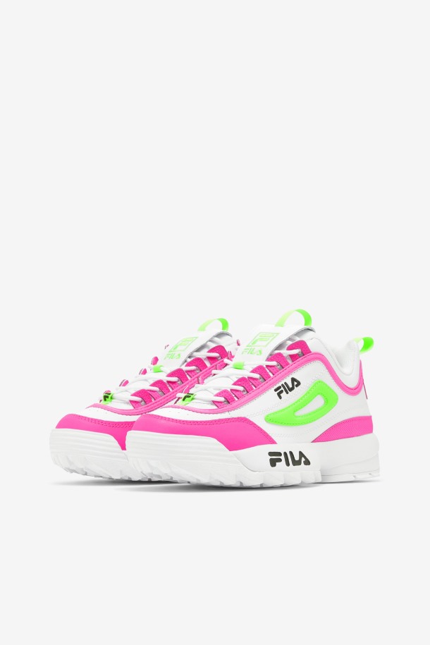 Blanco/rosa/verde Fila Outlet Mujer Disruptor 2 Premium
