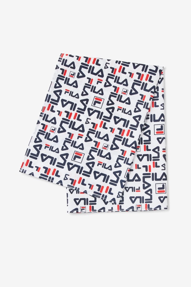 Repetido Logo Bandana Fila Puntos De Venta Blanco Multi