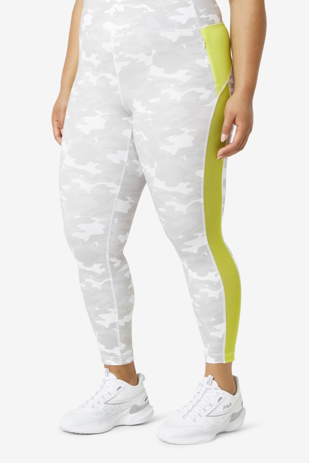 Fila Outlets Blanco/azufre Forza Contraste 7/8 Leggins